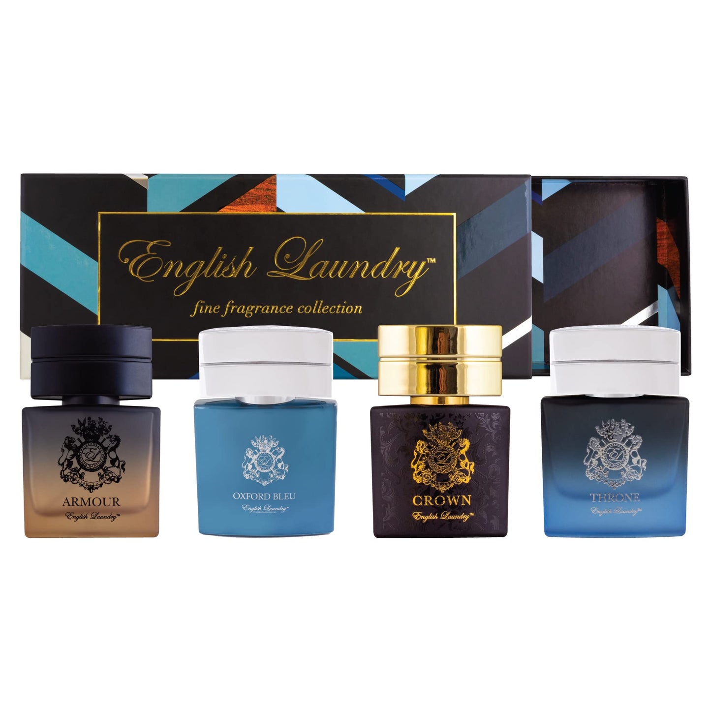 Herringbone Collection by English Laundry, Armour, Oxford Bleu, Crown, Throne, 0.68 fl. oz. Spray for Men Beauty & Personal Care English Laundry