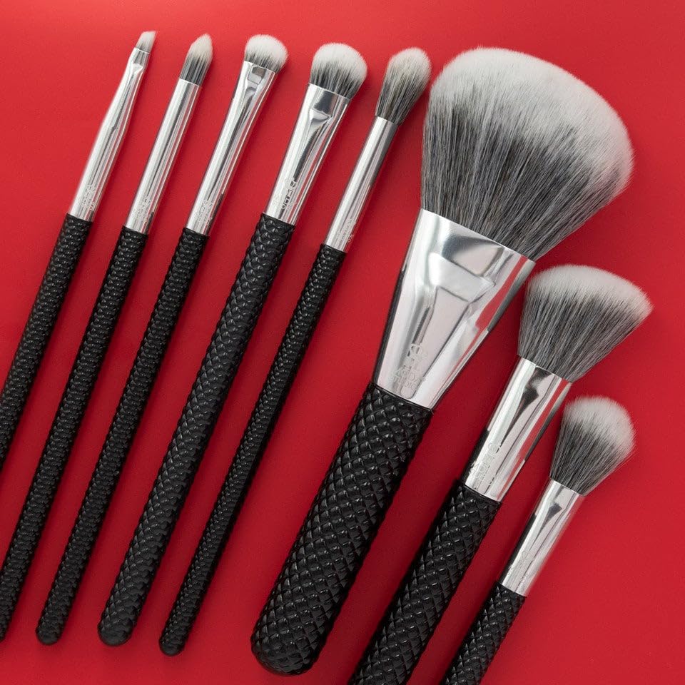 MODA Studio 8pc Pro Glam Makeup Brush Set, Includes - Powder, Contour, Glow, Shader, Crease, Smudger, Detail, and Brow Brushes Beauty & Personal Care MODA