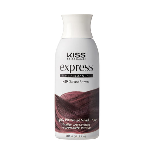 Kiss Express Semi-Permanent Hair Color - Vivid, Highly Pigmented Dye for Vibrant Hair, Gentle Formula, Gray Coverage, pH Balanced,23 Intermixable Beauty & Personal Care KISS