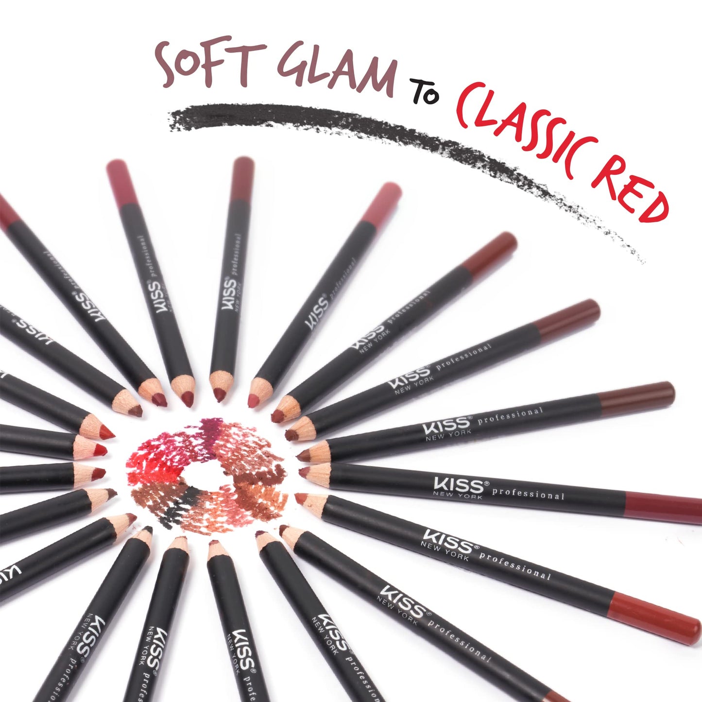 KISS NEW YORK Professional Slim Lip Pencil, Creamy Soft Lip Liner, Smooth Long-Lasting Rich Lip Color, Natural Lip Makeup, Water-Resistant Lip Crayon Beauty & Personal Care KISS NEW YORK