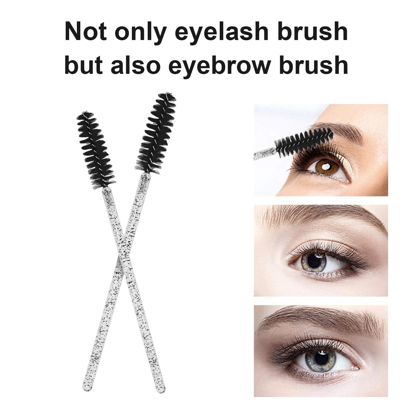 CHEFBEE 100PCS Disposable Eyelash Brush, Mascara Wands Makeup Brushes Applicators Kits for Eyelash Extensions and Eyebrow with Container (Rose) Beauty and Personal Care CHEFBEE