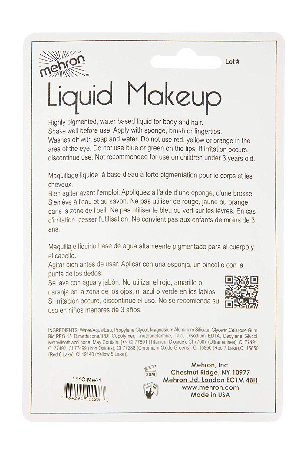 Mehron Makeup Liquid Makeup | Face Paint and Body Paint Perfect for Halloween, Cosplay I Air Brush Compatible (1 oz) (MOONLIGHT WHITE) Beauty & Personal Care Mehron