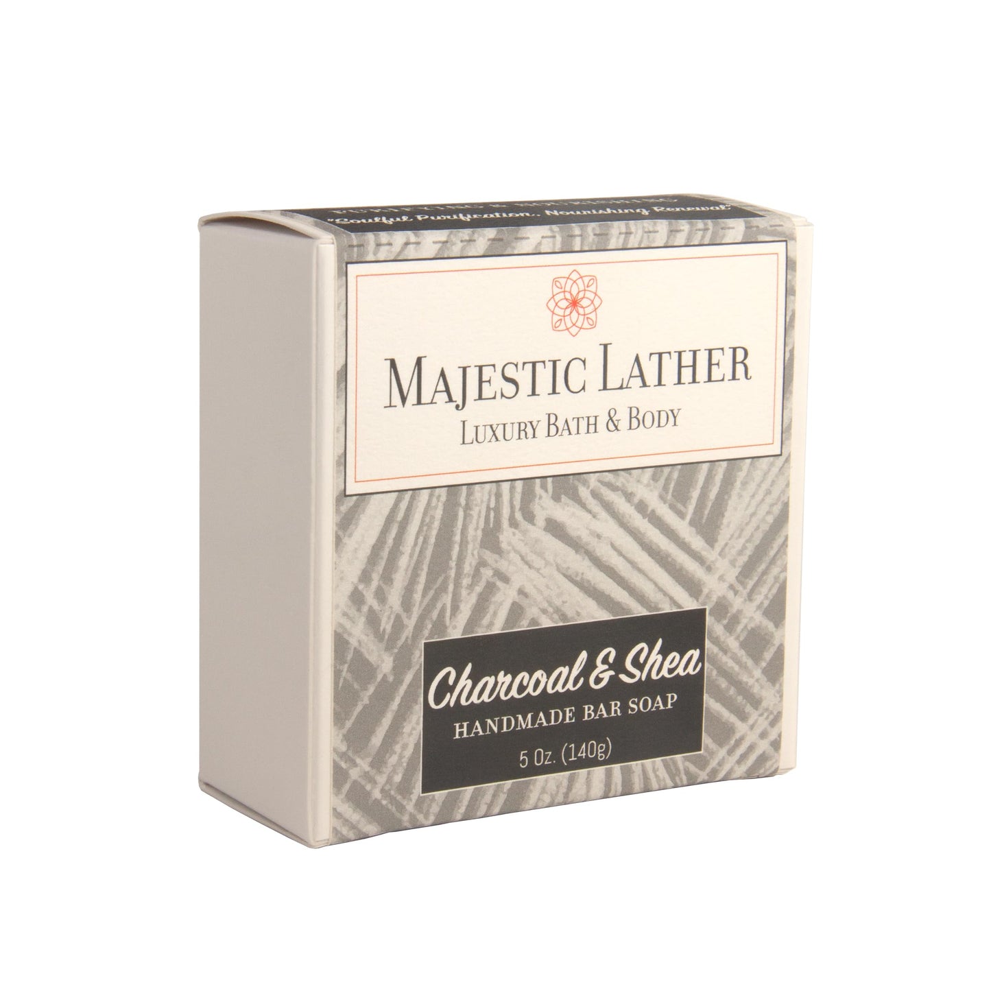 Majestic Lather Activated Charcoal & Shea Butter Luxury Bar Soap for Face, Body, Oily & Sensitive Skin, Eczema, Psoriasis and ACNE. Purifying Beauty & Personal Care Majestic Lather