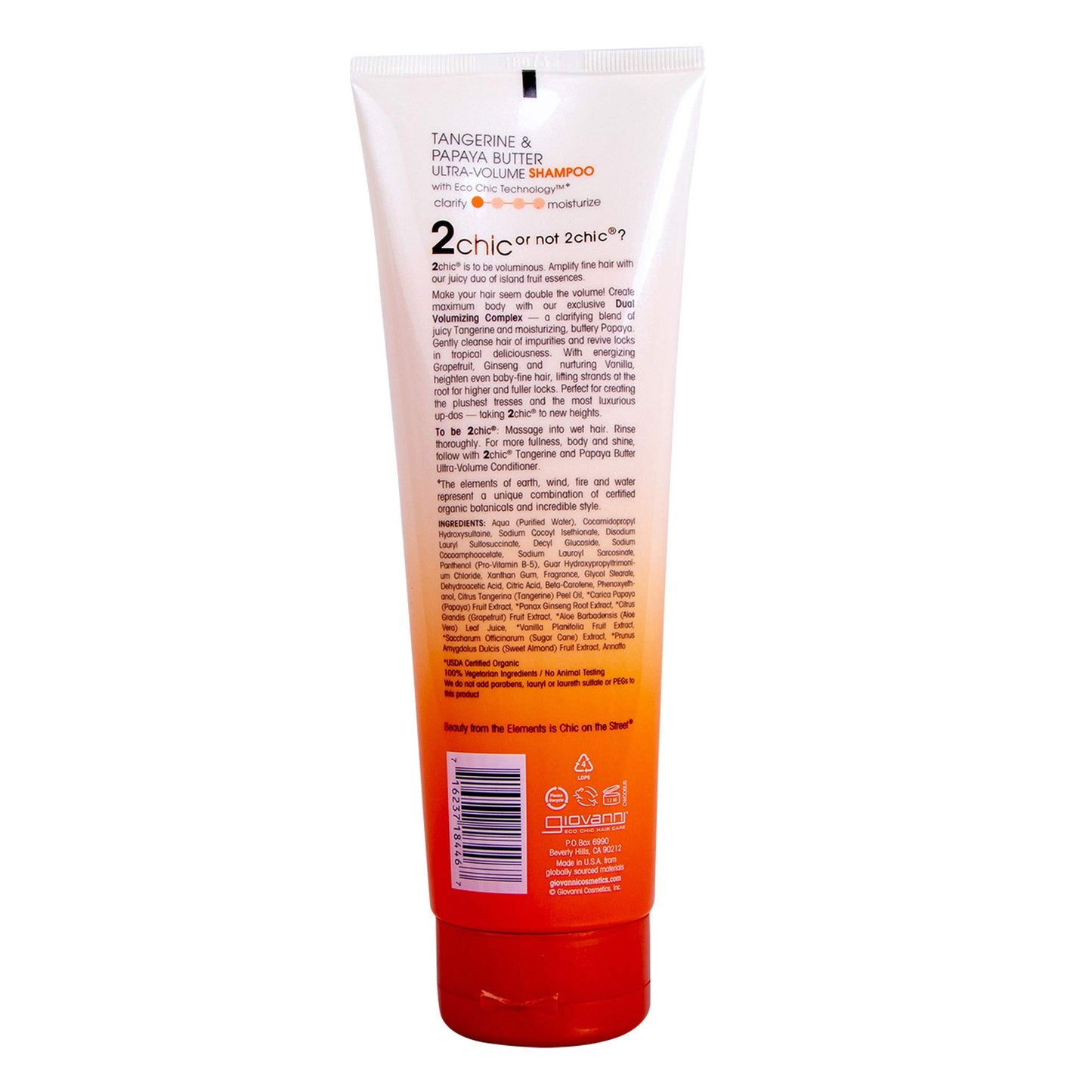 Giovanni Cosmetics 2chic Ultra-Volume Shampoo, Tangerine/Papaya Butter, 8.5 Ounce Beauty & Personal Care GIOVANNI