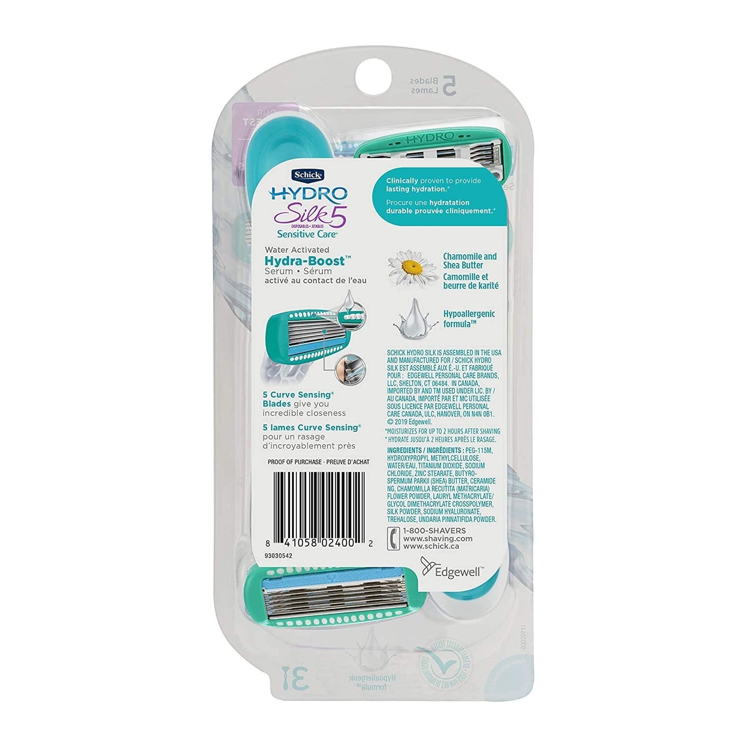Schick Hydro Silk Disposable Razors for Women, 3 Count (Pack of 2) Beauty and Personal Care Schick