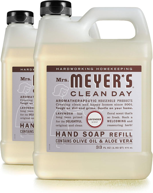 Mrs. Meyer's Clean Day Hand Soap Refill, Lavender, 33 Fl oz (Pack of 2) Beauty & Personal Care Mrs. MEYER'S