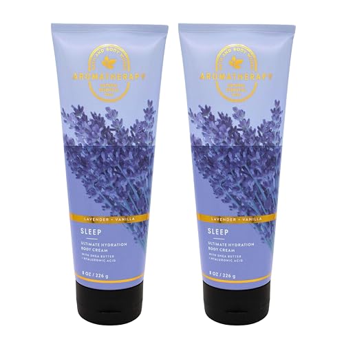 Bath & Body Works Ultra Shea Body Cream, 8oz Each, Pack of 2 (Lavender Vanilla) Beauty & Personal Care Bath & Body Works