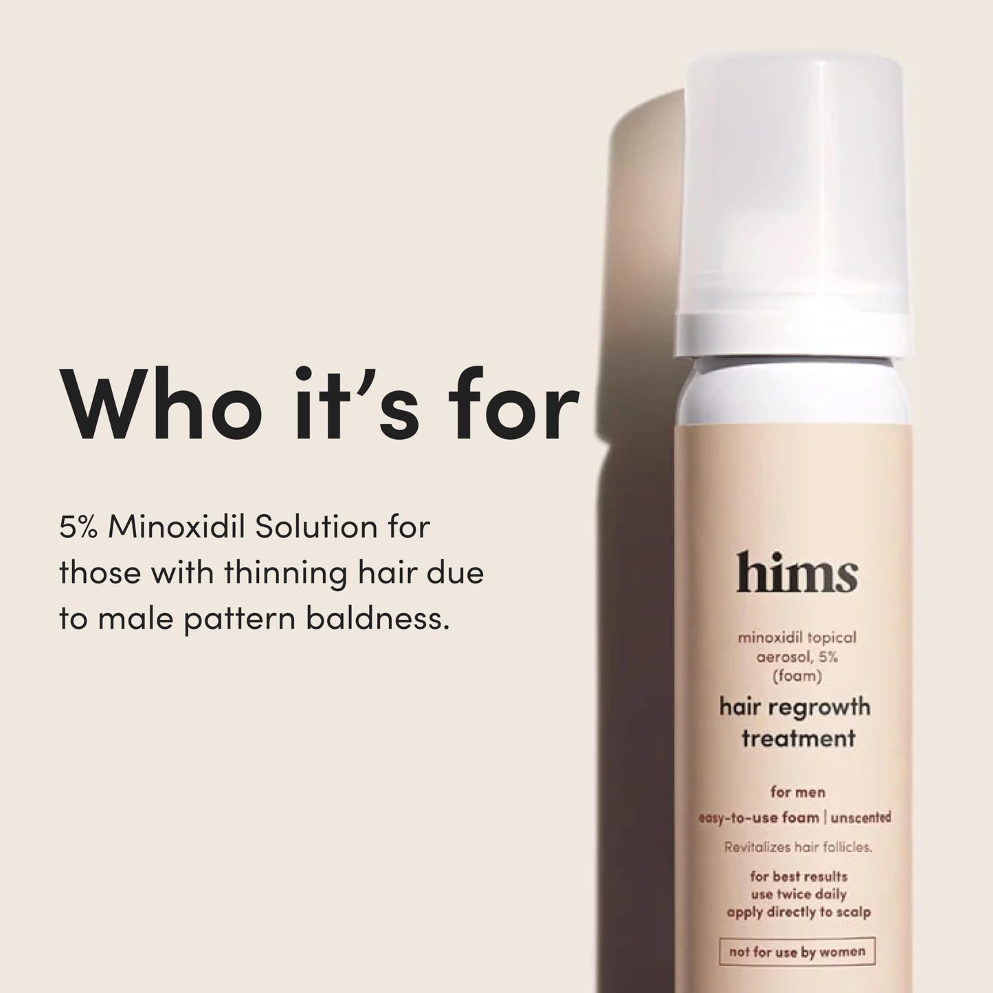 hims hair regrowth treatment minoxidil 5% topical solution foam - 2.11 oz Beauty and Personal Care HIMS & HERS