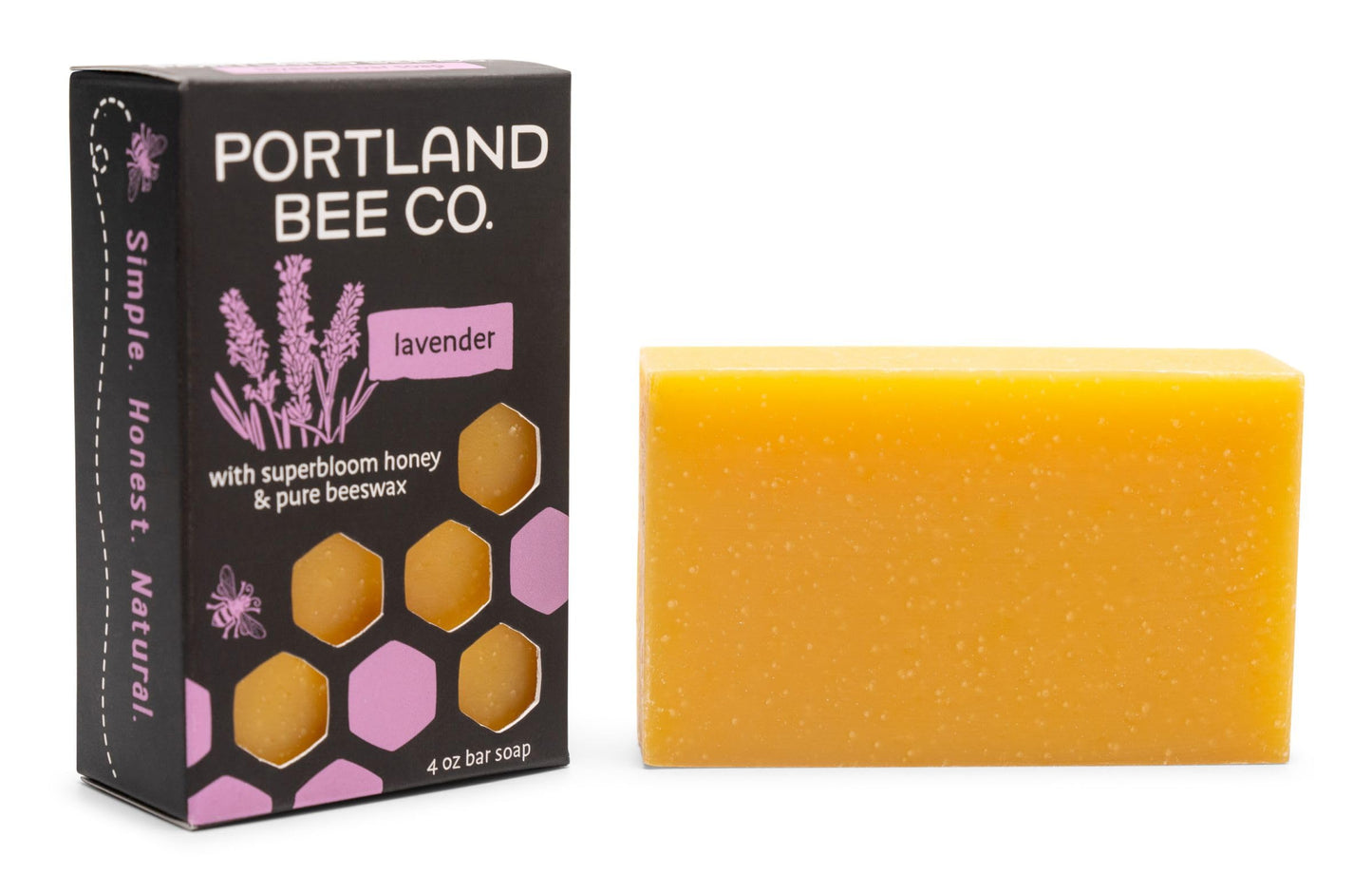 Portland Bee Co. All Natural Beeswax and Super Bloom Honey Bar Soap - Lavender Beauty & Personal Care Portland Bee Balm