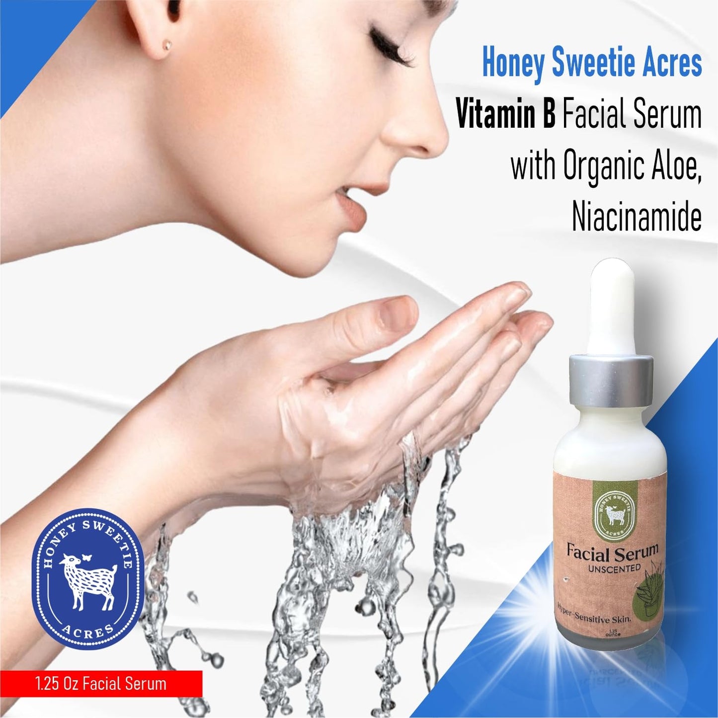 Honey Sweetie Acres All-Natural Skincare Bundle - Avocado Cleansing Bar, Vitamin B Serum & Goat Milk Cream - Hypoallergenic, Fragrance-Free Beauty & Personal Care Honey Sweetie Acres