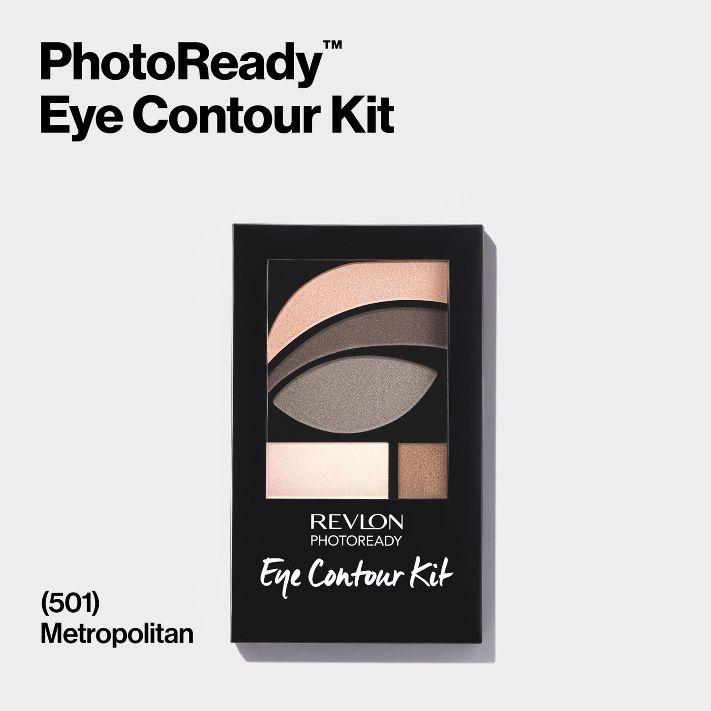 Revlon PhotoReady Eye Contour Kit, Eyeshadow Palette with 5 Wet/Dry Shades & Double-Ended Brush Applicator, Metropolitan (501), 0.1 oz Beauty & Personal Care REVLON