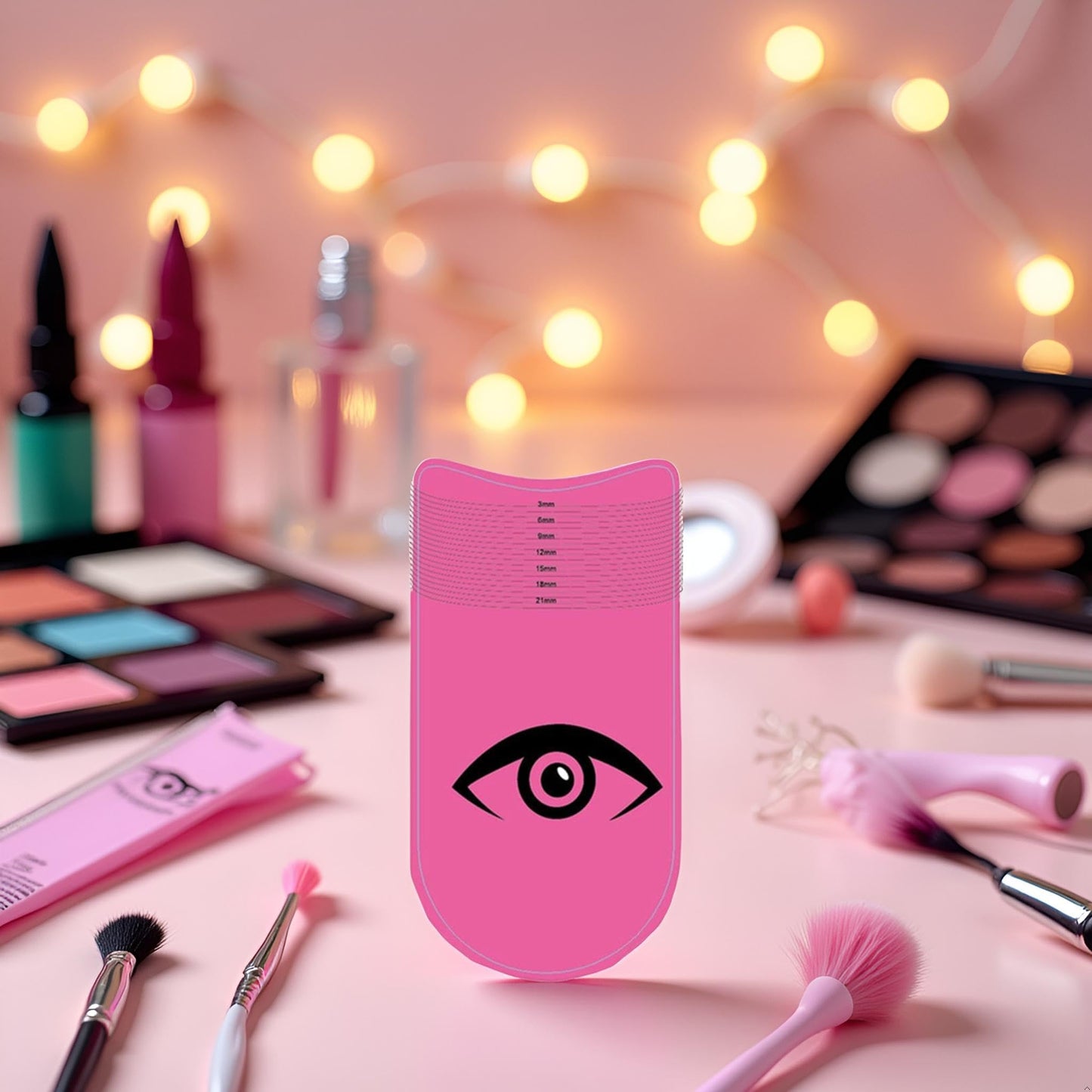 Pink Eyelash Ruler,Eyelash Stencils Ruler for Measure Eyelashes LengthEyebrow Lash Measuring Tool Beauty Tools Professional Eyelash Stencils Ruler Beauty & Personal Care Htppzjr
