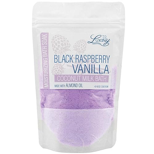Luxiny Vegan Milk Bath Soak Made with Moisturizing Coconut Milk Powder & Sweet Almond Oil for a Bath Bomb Dust Soothing Fizz & Relaxing Soak, 8 oz.… Beauty & Personal Care Luxiny