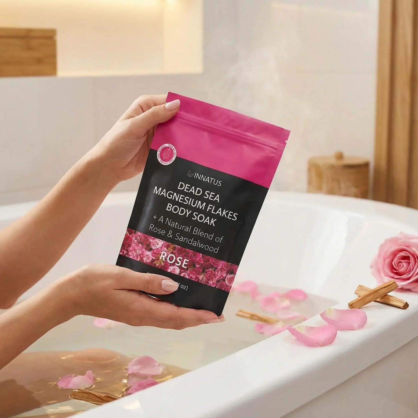 Pure Dead Sea Magnesium Flakes Clarity Soak - Relaxing & Replenishing 14oz Bath Soak - Infused with Infused with Natural Oils for Muscle Recovery Beauty and Personal Care INNATUS