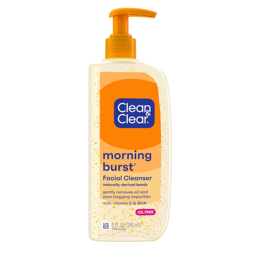 Clean & Clear Morning Burst Oil-Free Facial Cleanser with Vitamin C & BHA, Daily Nourishing Face Wash Gently Cleanses to Remove Oil & Pore Clogging Beauty & Personal Care Clean & Clear