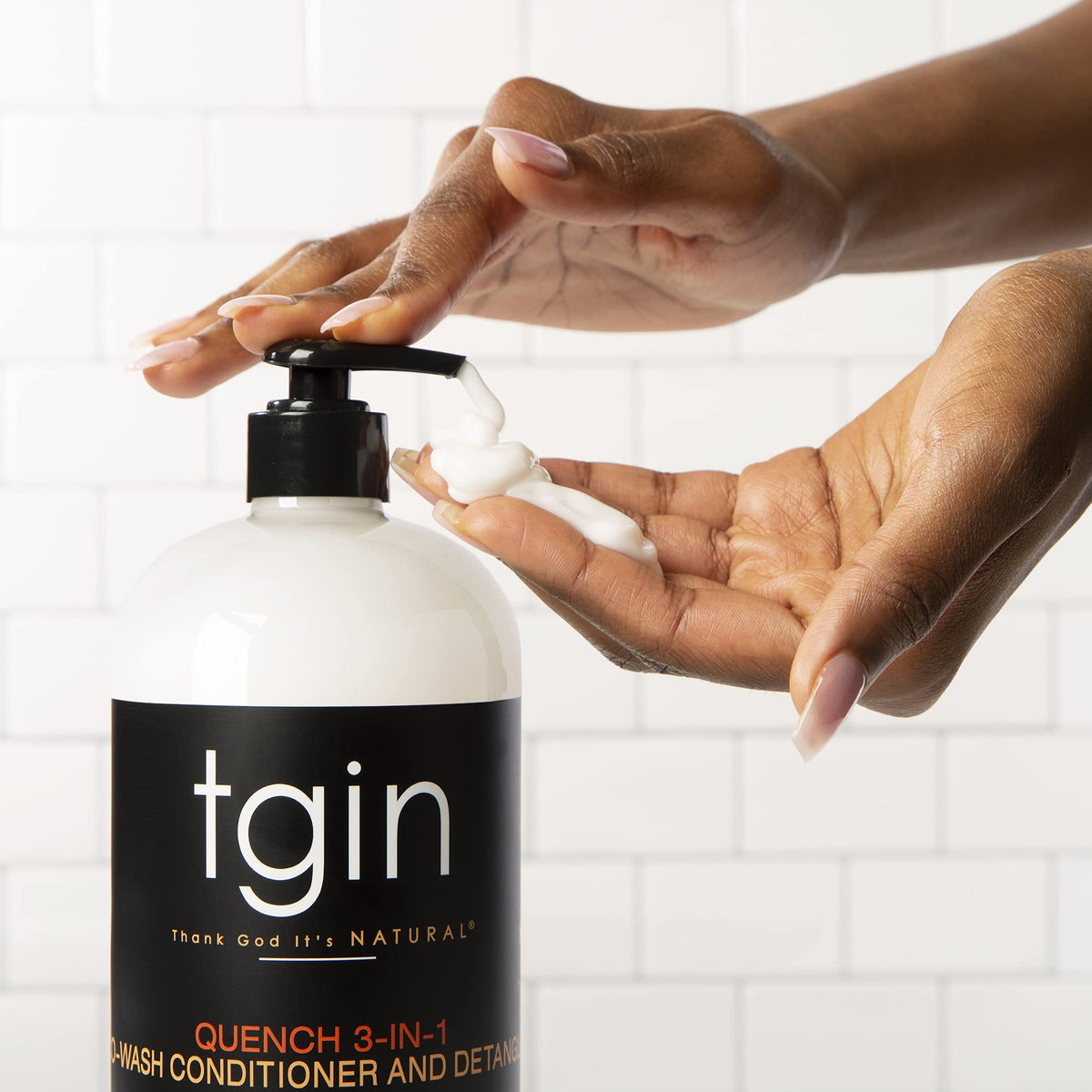 tgin Quench 3-in-1 Co-wash Conditioner & Detangler for Curly Hair - 13 oz