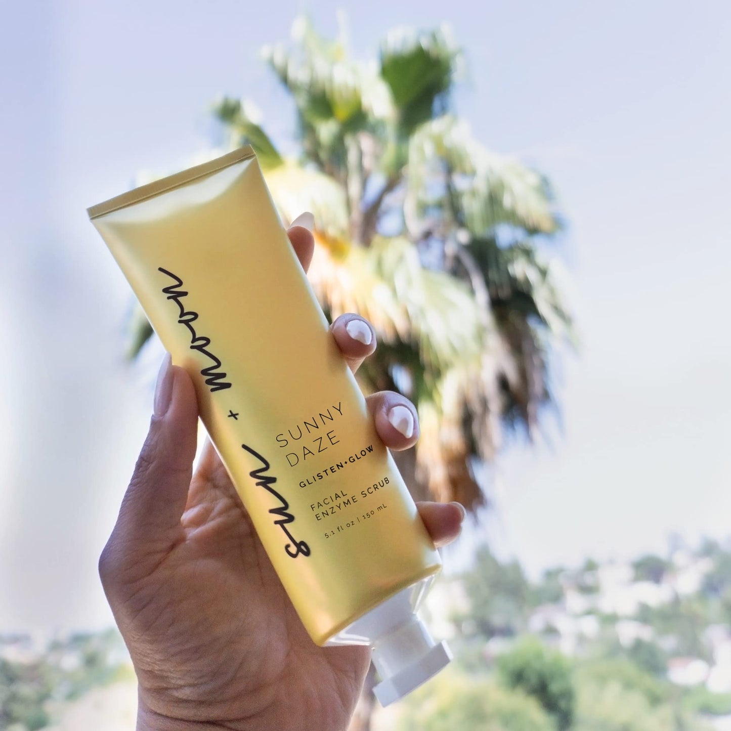 sun + moon Facial Exfoliator Papaya Enzyme Face Mask Scrub Gel Hydrating Rejuvenating Antioxidant with Pineapple and Mango, All Skin Type - 5.1 fl oz Beauty & Personal Care Sun + Moon