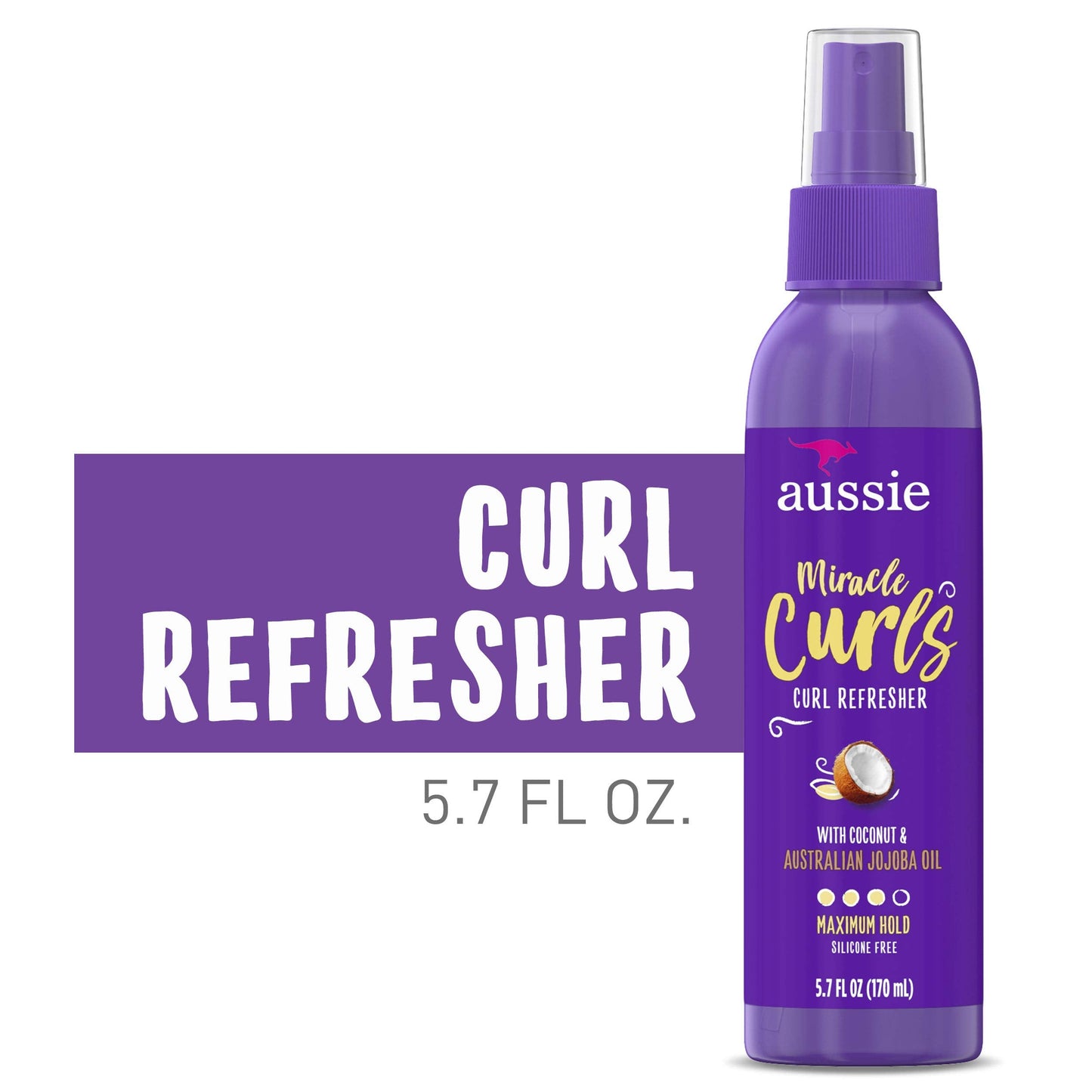 Aussie Miracle Curls Refresher Spray Gel With Coconut & Jojoba Oil 5.7 Fl oz, 4.272 Fl oz Beauty & Personal Care Aussie
