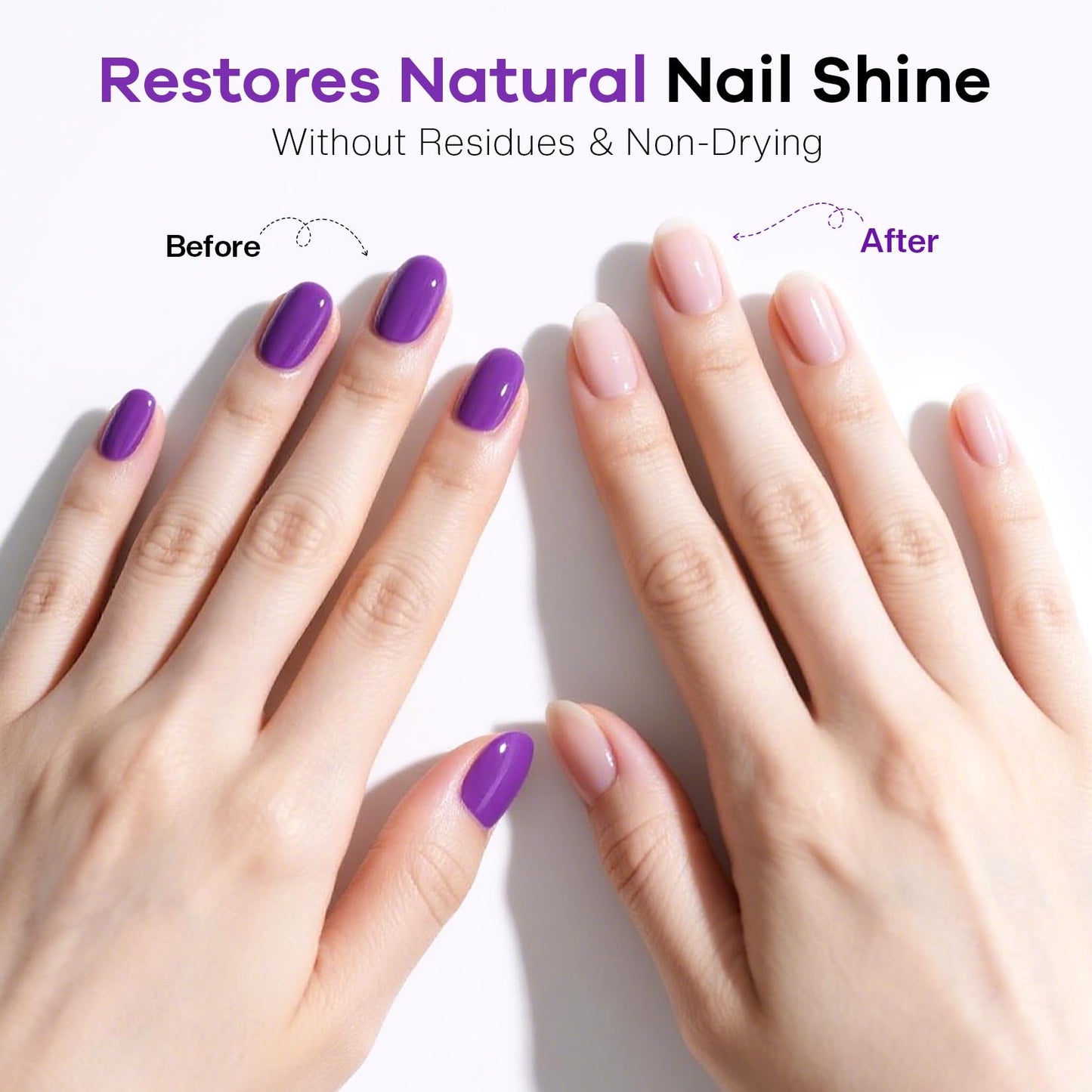 Glamonade Acetone Nail Polish Remover Kit: Soak off Gel Polish Remover Includes Nail Cuticle Oil, Nail Clips Set, Nail File, Cotton Pads, Nail Buffer Beauty and Personal Care Glamonade