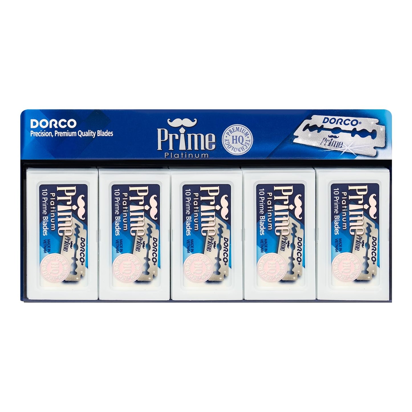 Dorco STP301 Prime Platinum Extra Double Edge Razor Blades 100 Count, Premium Stainless Steel Shaving Blades, Super Sharp for Smooth, Precise Shave Beauty and Personal Care DORCO