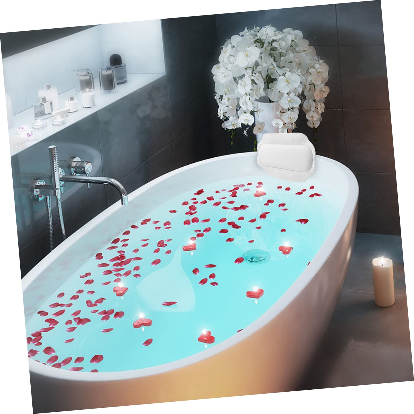 Veemoon Full Body Bath Pillow Bathtub Pillow Suction Cups Inflatable Spa Tub for Bathtub Bath for Neck Support Beauty and Personal Care Veemoon