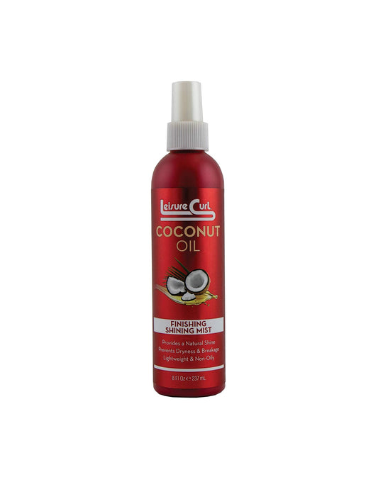 Coconut Oil Finishing Shining Mist, 8 oz for Natural Shine | Prevents Dryness & Breakage, Lightweight & Non-Oily Styling Beauty & Personal Care Leisure Curl