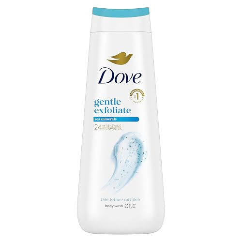 Dove Body Wash Gentle Exfoliate with Sea Minerals For 24hr Lotion-Soft Skin Moisturizing Skin Cleanser with No Sulfates No Parabens 20 oz Beauty & Personal Care Dove