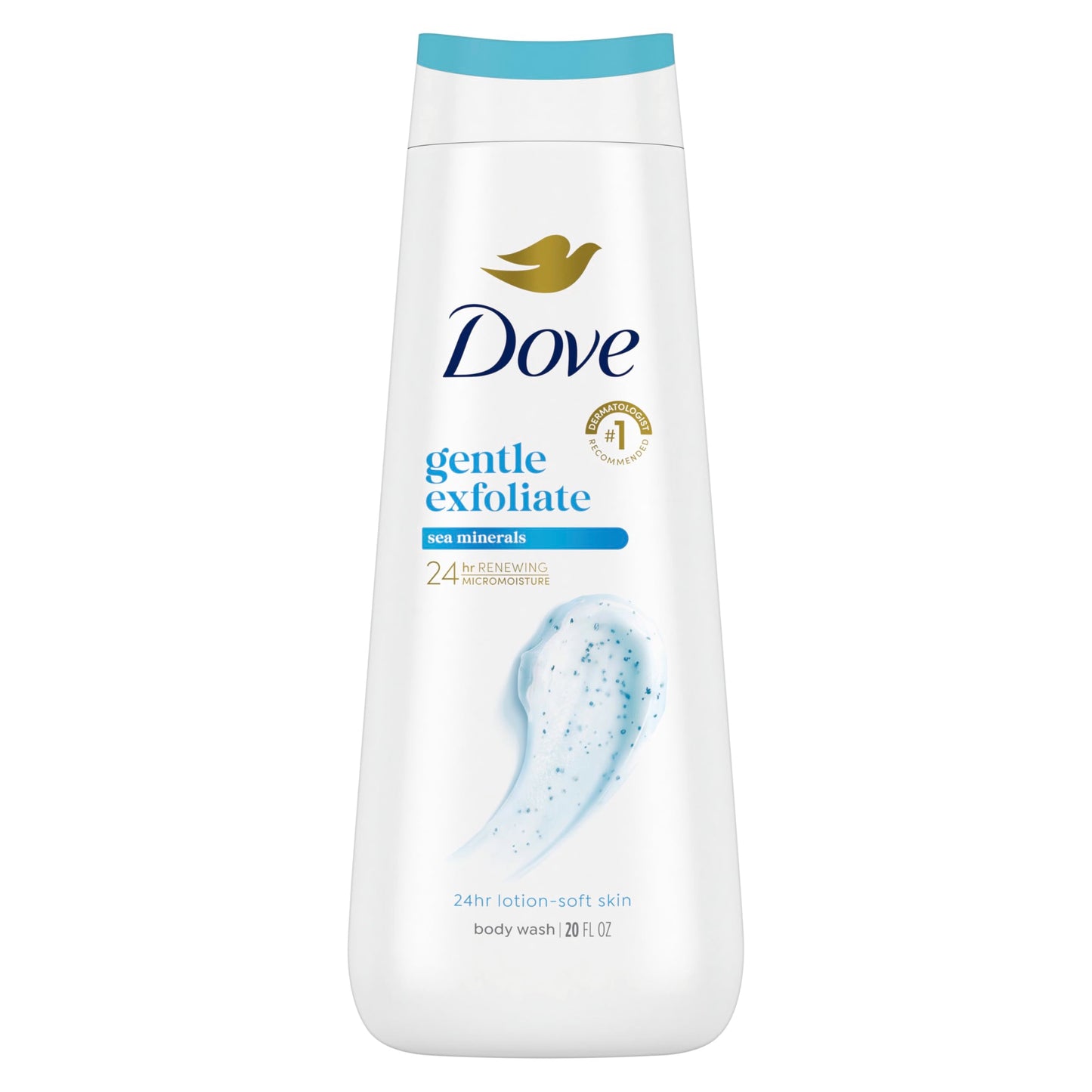 Dove Body Wash Gentle Exfoliate with Sea Minerals For 24hr Lotion-Soft Skin Moisturizing Skin Cleanser with No Sulfates No Parabens 20 oz Beauty & Personal Care Dove