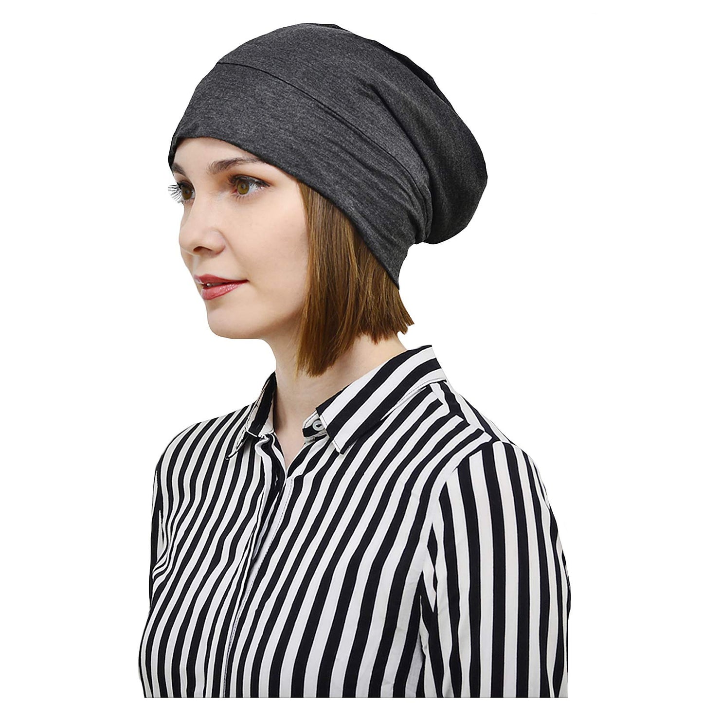 DREYOLIFE Sleep Cap - Hair Cover Satin Lined Cap Stay Lined Slouchy Beanie Hat Smooth Sleep Caps Beauty and Personal Care DREYOLIFE