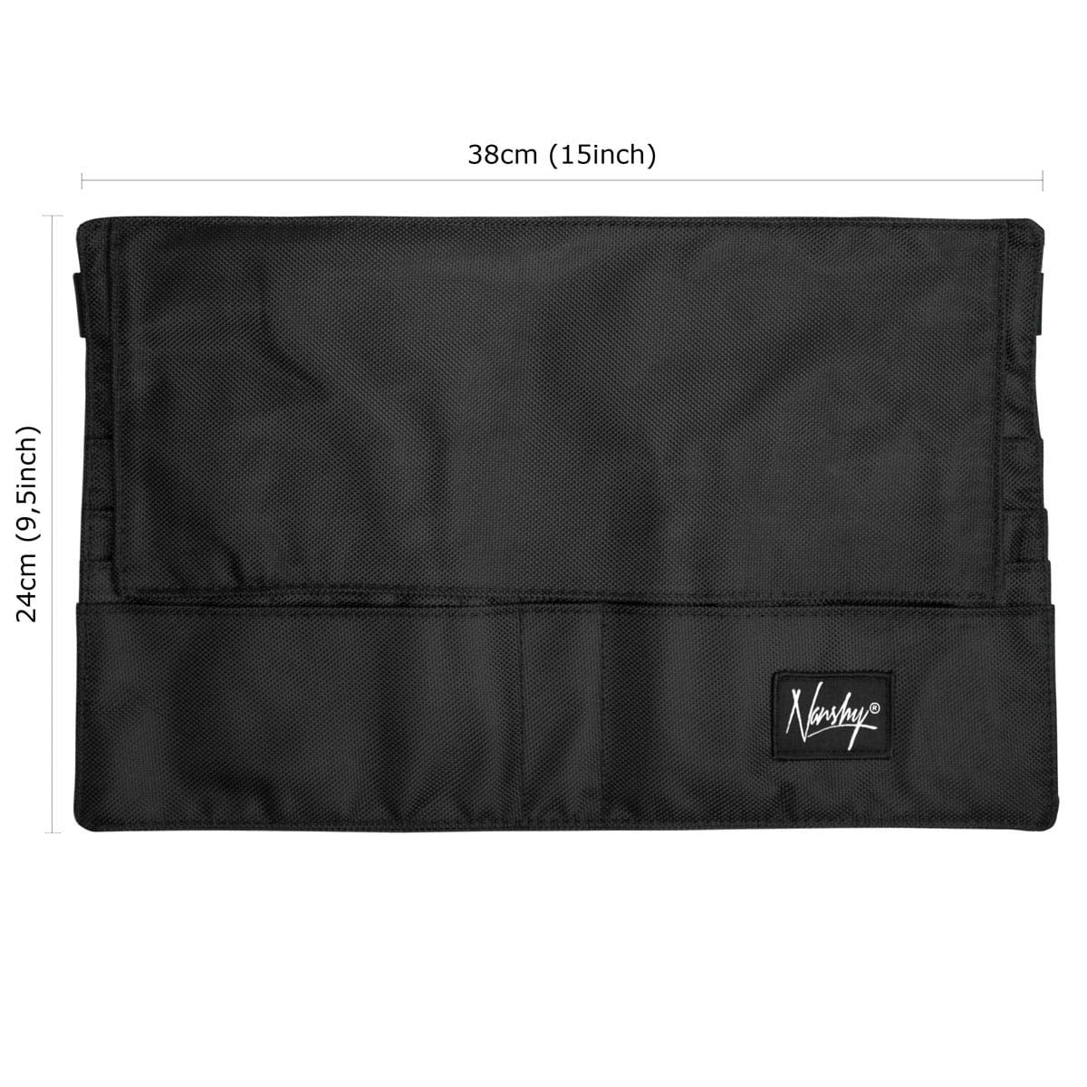 Nanshy Makeup Brush Belt with 28 Pockets & Adjustable Waist Strap for Makeup Artist or Beauty Salon - Professional Brush Belt MUA Kit - (Black, 15" x Beauty & Personal Care Nanshy