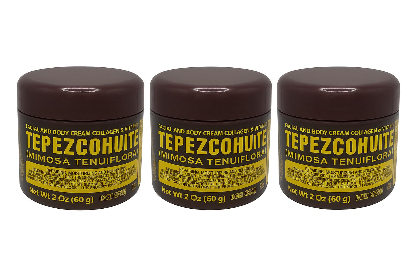 Del Indio Papago Tepezcohuite Night Facial and Body Cream with Collagen and Vitamin E, Light Cream, 2 Oz (60g), 3 Pack Beauty & Personal Care Del Indio Papago