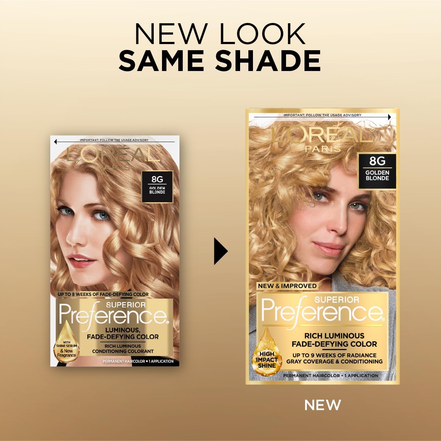 L'Oreal Superior Preference - 8G Golden Blonde (Warmer) 1 Each (Pack of 4) Beauty & Personal Care L'Oreal Paris