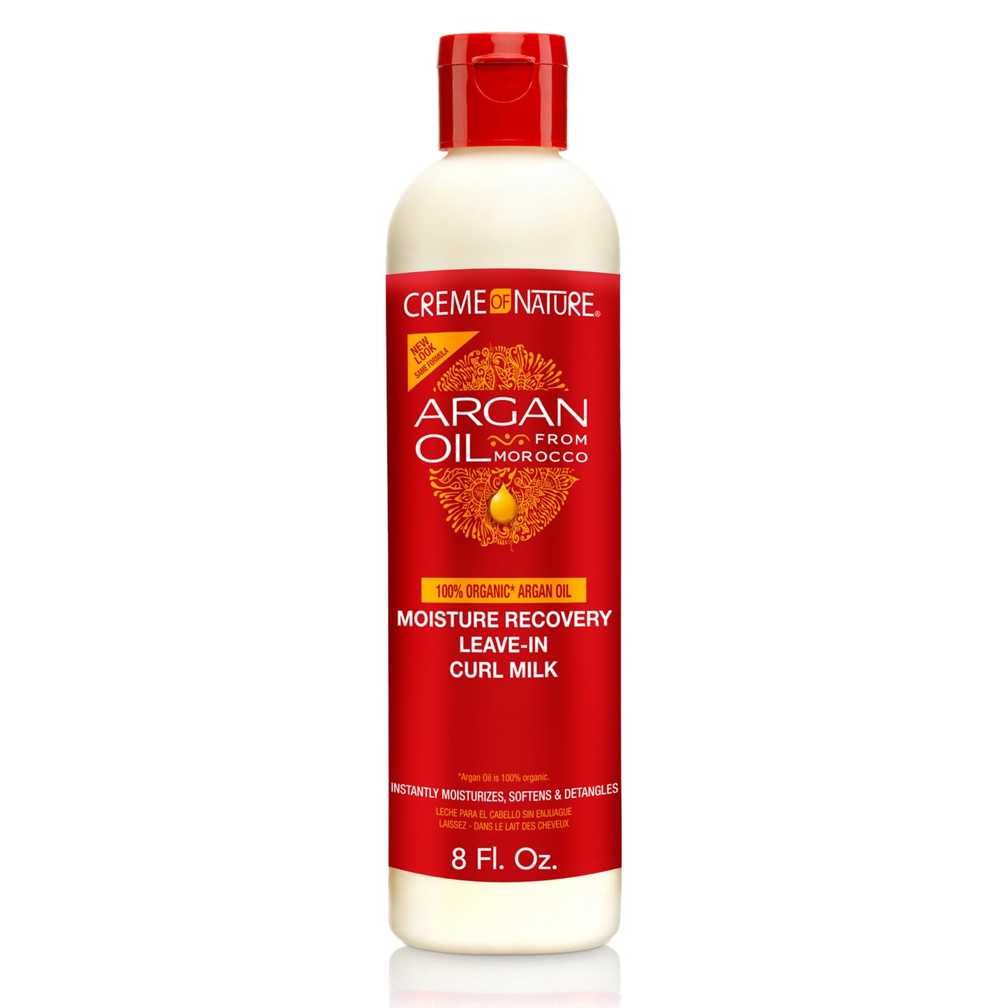 Creme of Nature Moisture Recovery Leave-In Curl Milk, Lightweight Daily Moisturizer, Detangles and Adds Shine, With Argan Oil from Morocco, 8 oz Beauty & Personal Care Creme of Nature