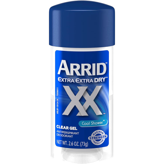 Arrid Extra Extra Dry Clear Gel Antiperspirant and Deodorant, Cool Shower 2.6 Oz (Pack of 3) Beauty & Personal Care Arrid
