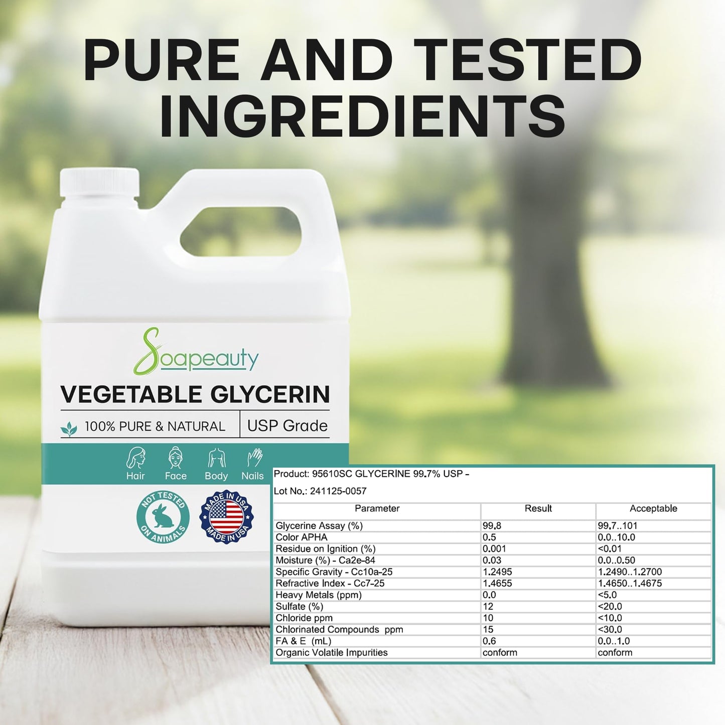 Soapeauty Vegetable Glycerin USP Grade | Non-GMO Pure Glycerin for Skin Care, Hair Care, Soap Making & DIY Formulations | 32 oz Beauty & Personal Care Soapeauty
