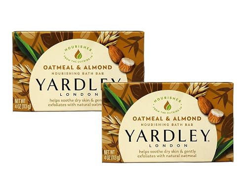 Yardley Oatmeal Almond Bath Bar 4oz - Pack of 2 Beauty & Personal Care Yardley