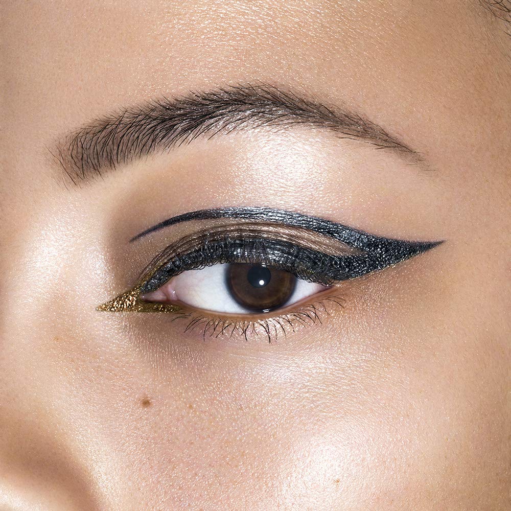 Revlon So Fierce! Chrome Ink Liquid Eyeliner, Longlasting Bold Metallic Pen Liner with Dip Ink Cap for Pearl, Shimmer Blend, 901 Gunmetal, 0.03 oz. Beauty & Personal Care REVLON