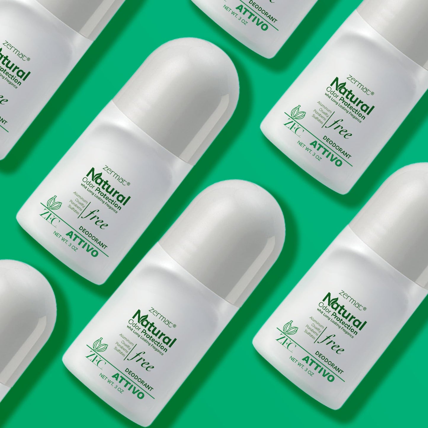 Zermat Vivaze Attivo, Natural Roll-On Deodorant, 3 Oz. Beauty and Personal Care Zermat