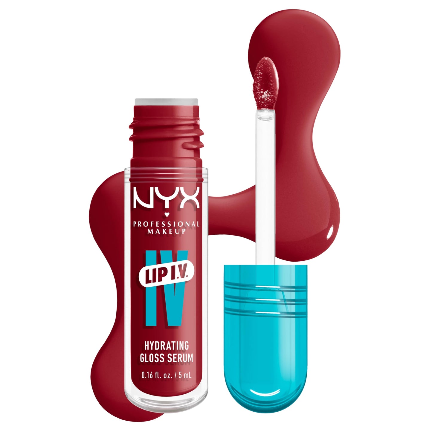 NYX PROFESSIONAL MAKEUP Lip IV Hydrating Glossy Lip Stain with 12HR Hydration - Berry Thirsty (Red) Beauty & Personal Care NYX PROFESSIONAL MAKEUP