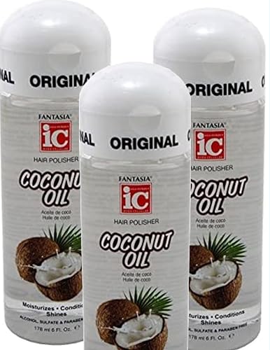 Fantasia Ic Hair Polisher 6oz Coconut Oil (3 Pack) Beauty & Personal Care Fantasia