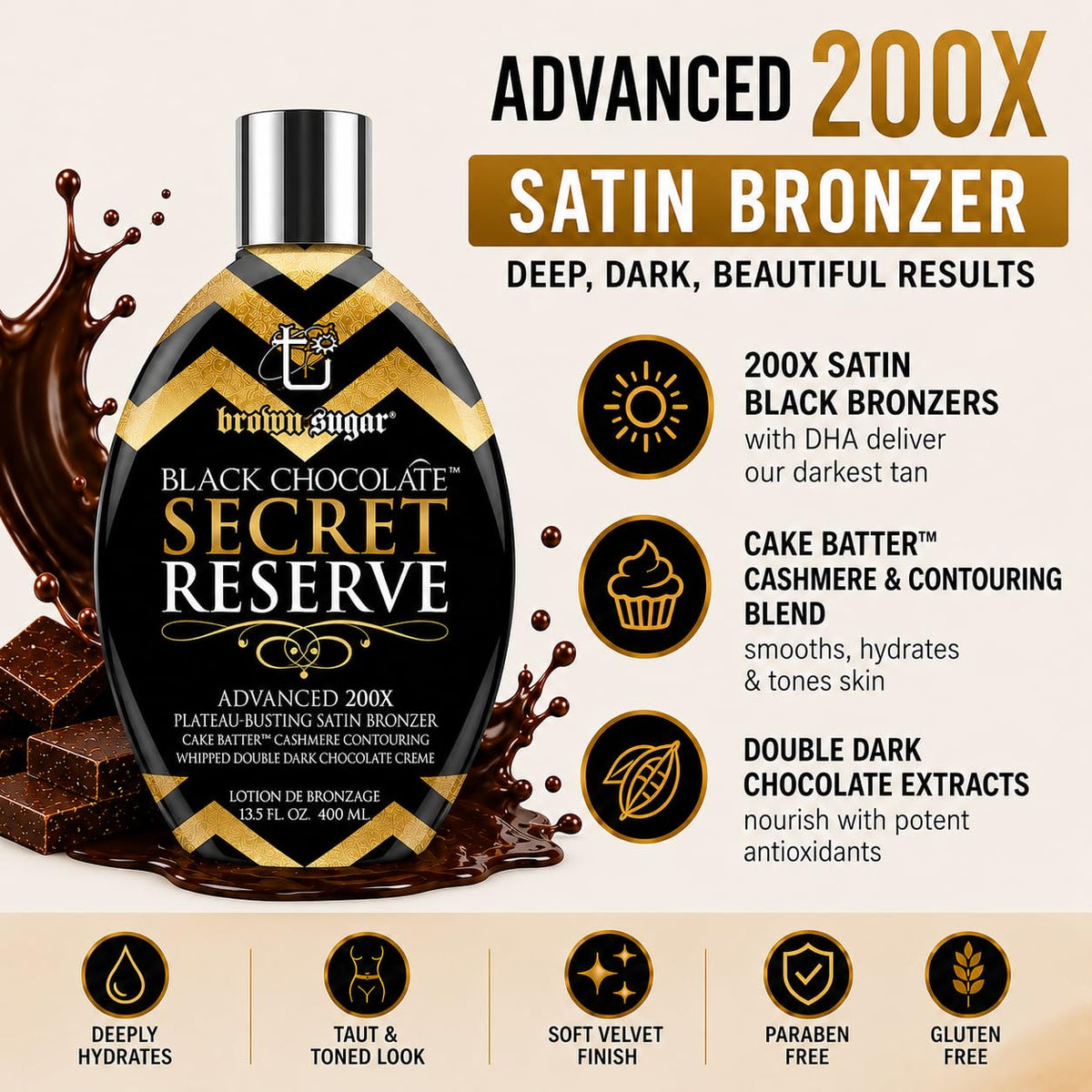 Brown Sugar Black Chocolate Secret Bronzer, 13.5oz