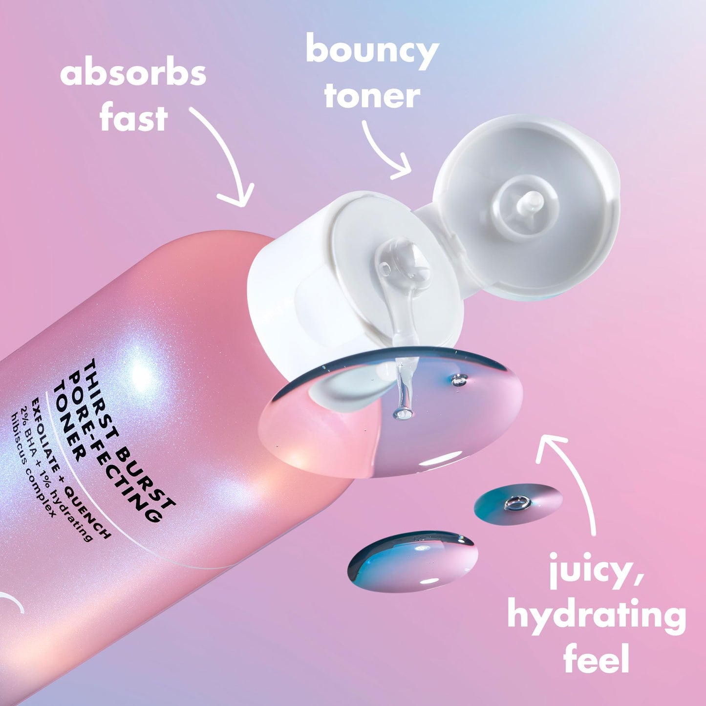 e.l.f. Thirst Burst Pore-fecting Toner Mini, Hydrating & Exfoliating for Face, Smooths, Plumps, Pore-Minimizing, Infused with Salicylic Acid, Vegan Beauty & Personal Care e.l.f.