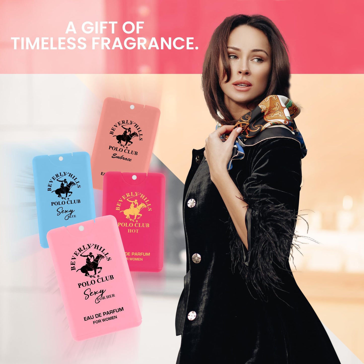 Beverly Hills Polo Club Women's Perfume Gift Set - 4 Piece Pocket Size Eau De Parfum Collection - Long-Lasting Scents for Her Beauty & Personal Care Beverly Hills Polo Club