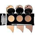 Full Coverage Concealer Palette, Waterproof Concealer Cream, 3 Colors + Brush, by Dermaflage Beauty & Personal Care Dermaflage