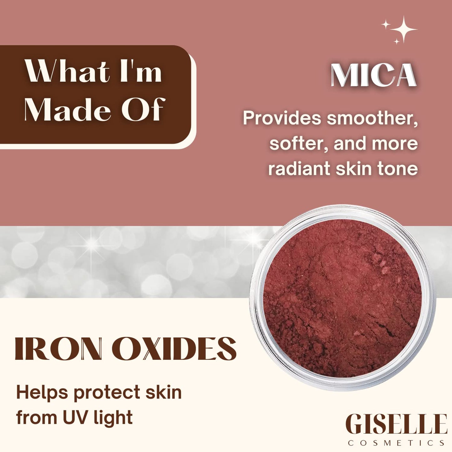 Giselle Cosmetics Red Hawaii Matte Blush Makeup Mineral Makeup Pure Talc Free Minerals Matte Loose Face Makeup Powder Blush for Cheeks 5 Gram Travel Beauty & Personal Care Giselle Cosmetics