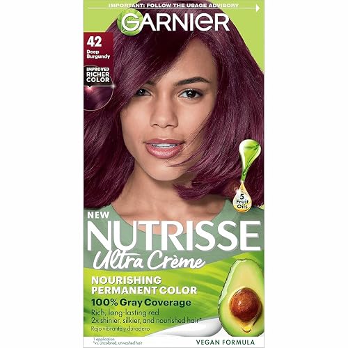 Garnier Nutrisse Haircolor - 42 Black Cherry (Deep Burgundy) 1 Each (Pack of 4) Beauty & Personal Care NUTRISSE