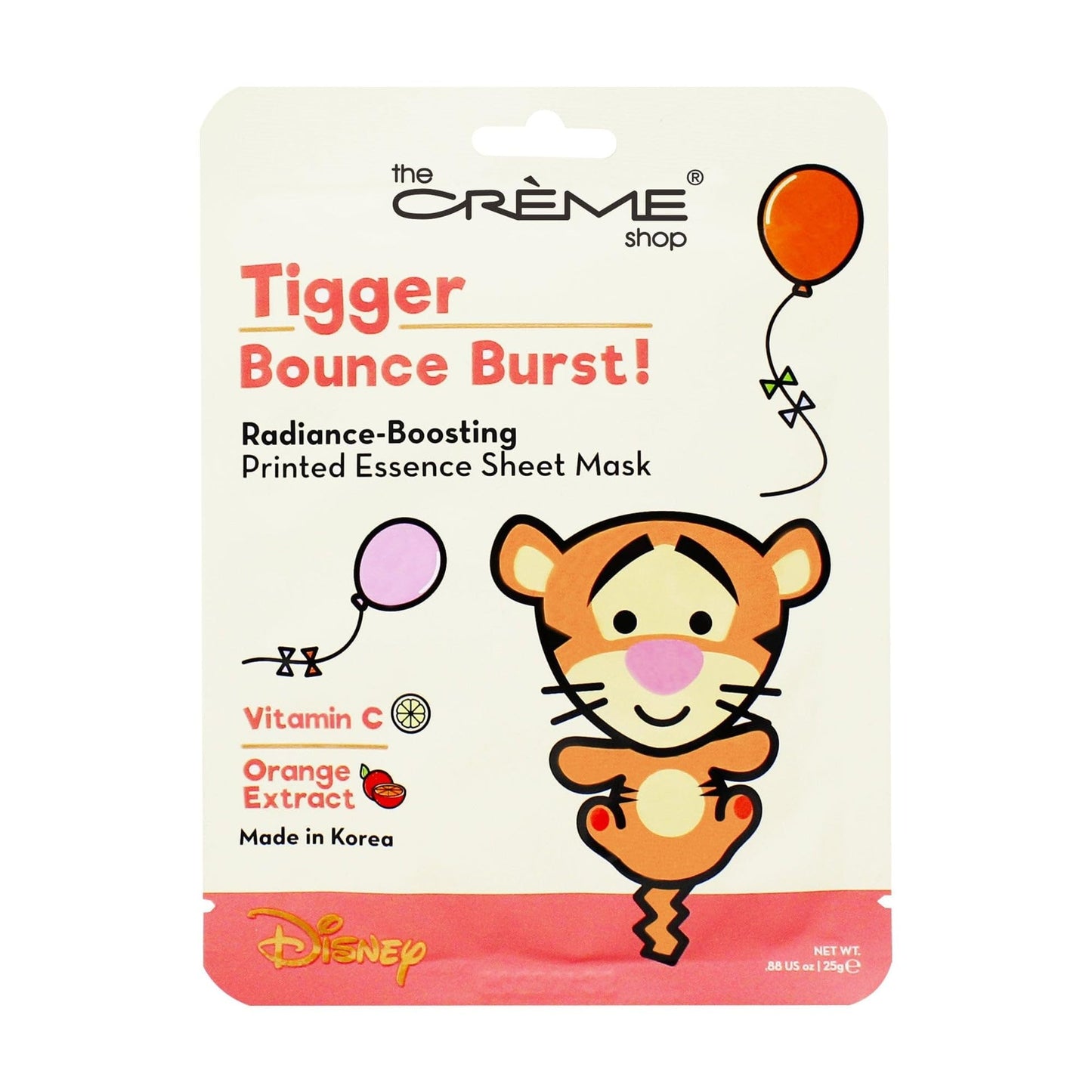 The Creme Shop x Pooh & Friends Radiant Glow, Revitalizing Youth, Soothing Skincare - Vitamin C, Niacinamide, Rose Water Sheet Masks - BOUNCE BURST! Beauty & Personal Care The Crème Shop