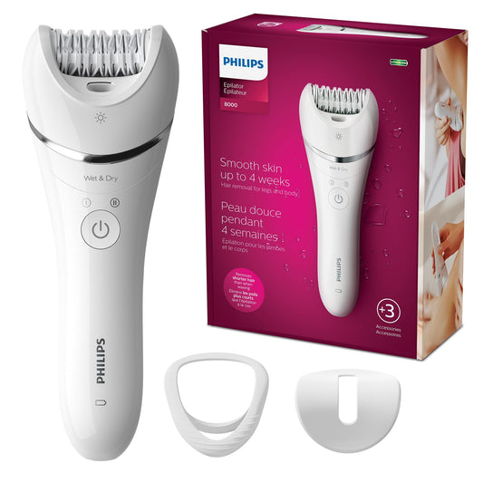 Philips Epilator Series 8000 for Women, with 3 Accessories, BRE700/04 Beauty and Personal Care Norelco