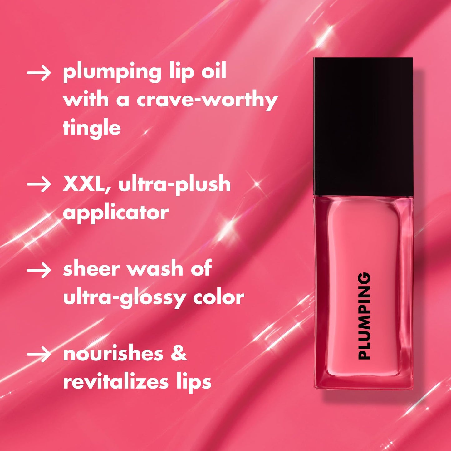 e.l.f. Glow Reviver Plumping Lip Oil, Tinted Lip Plumper For A High-Shine, Plump Finish, Infused With Jojoba Oil, Vegan , Burst Bubble Beauty & Personal Care e.l.f.