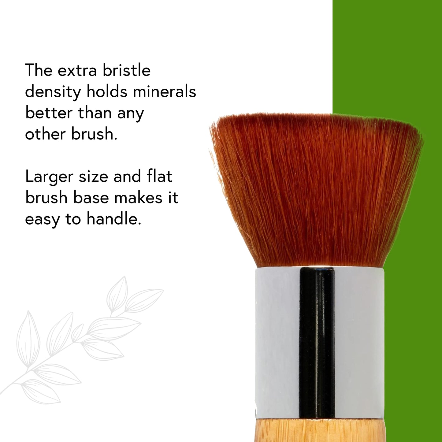Honeybee Gardens Kabuki Brush/Bronzer Brush/Mini Buffer Brush | Bamboo Handle | Eco Friendly Beauty & Personal Care Honeybee Gardens